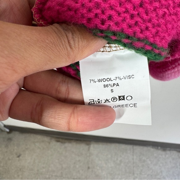 Eighty2 by Figaro Multicolor Rainbow Striped Wool Blend Cowl Neck Sweater Size S - Picture 8 of 13